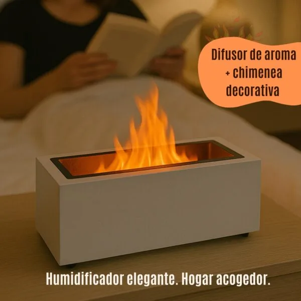 Chimenea Decorativa Portátil 3 en 1 - Humificador y dosificador de aromas